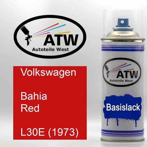 Volkswagen, Bahia Red, L30E (1973): 400ml Sprühdose, von ATW Autoteile West.